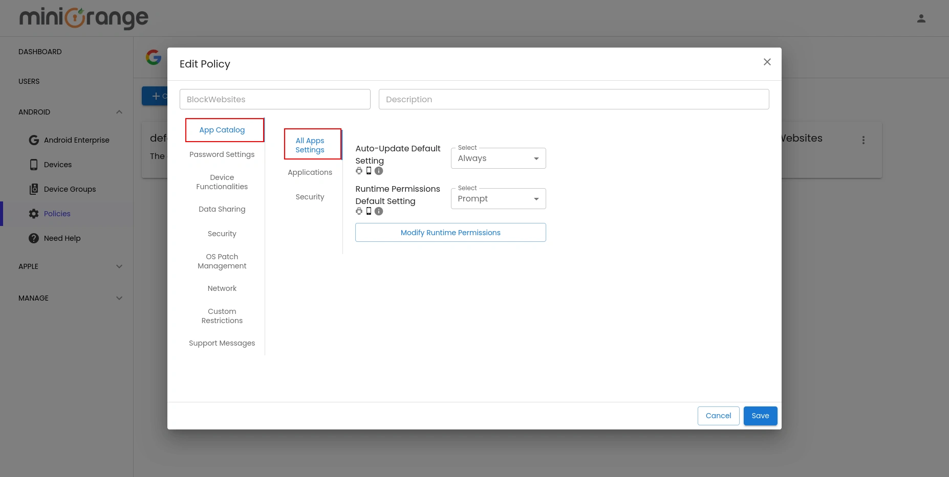 blocking websites on android