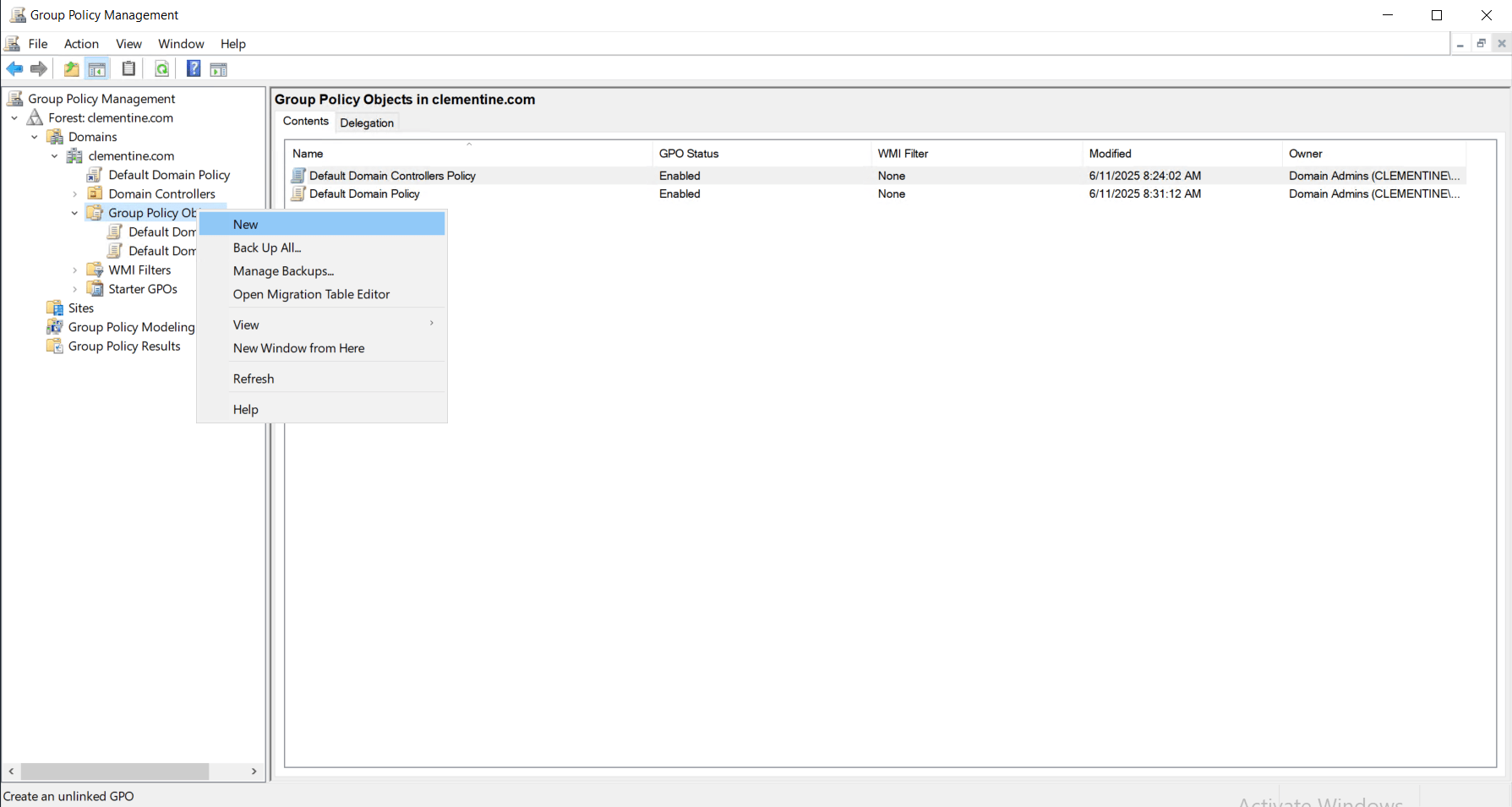 Group Policy Object Folder