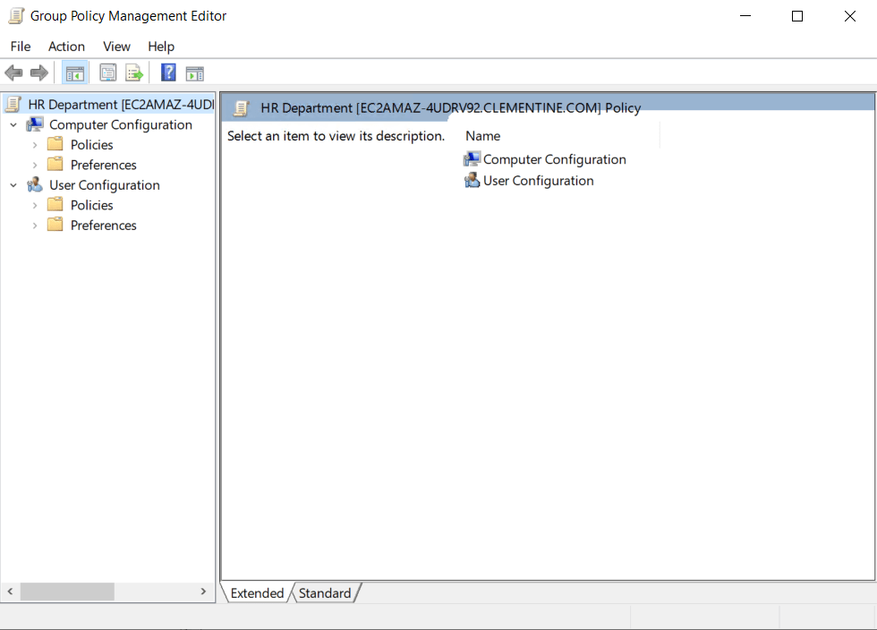 Group Policy Management Editor