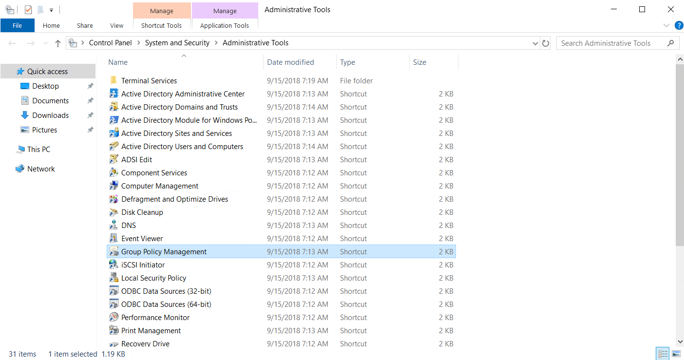 Group Policy Management
