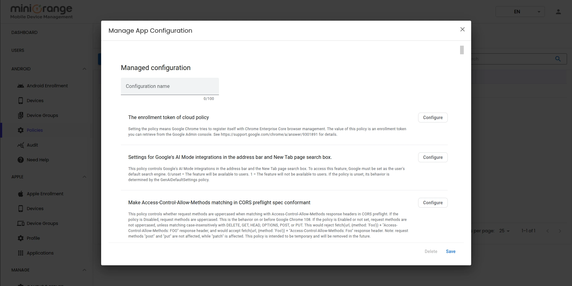 chrome kiosk mode on android