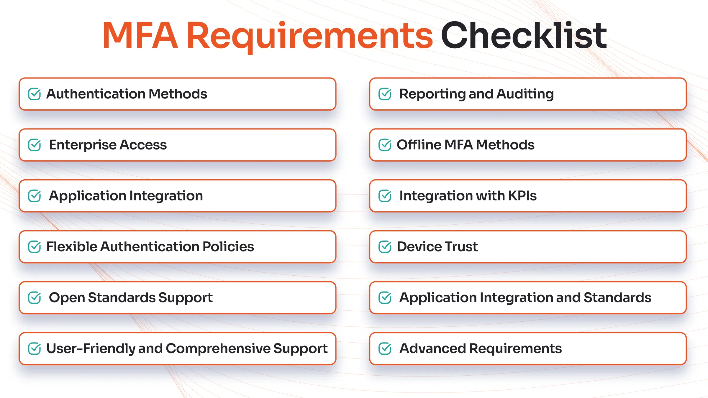 Multi-Factor Authentication Requirements Checklist by miniOrange