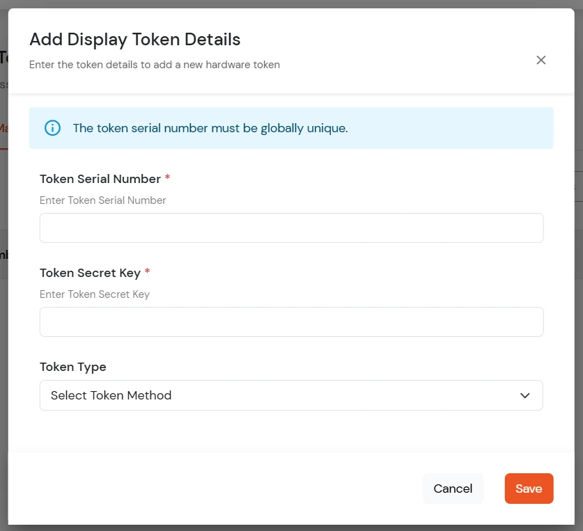 Add a new hardware token