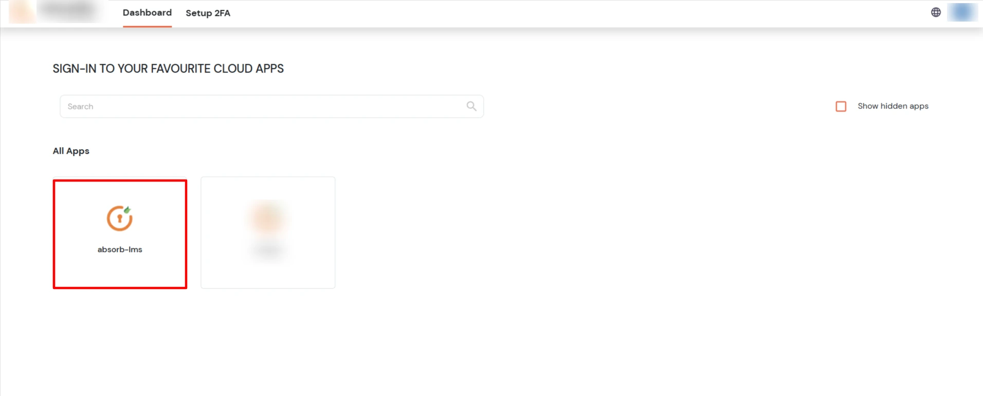 Absorb LMS Single Sign-On (SSO) manage apps