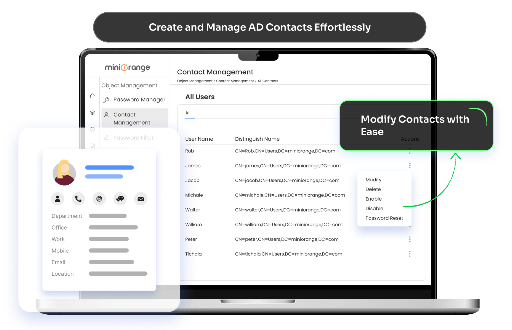 Contact Management in Active Directory
