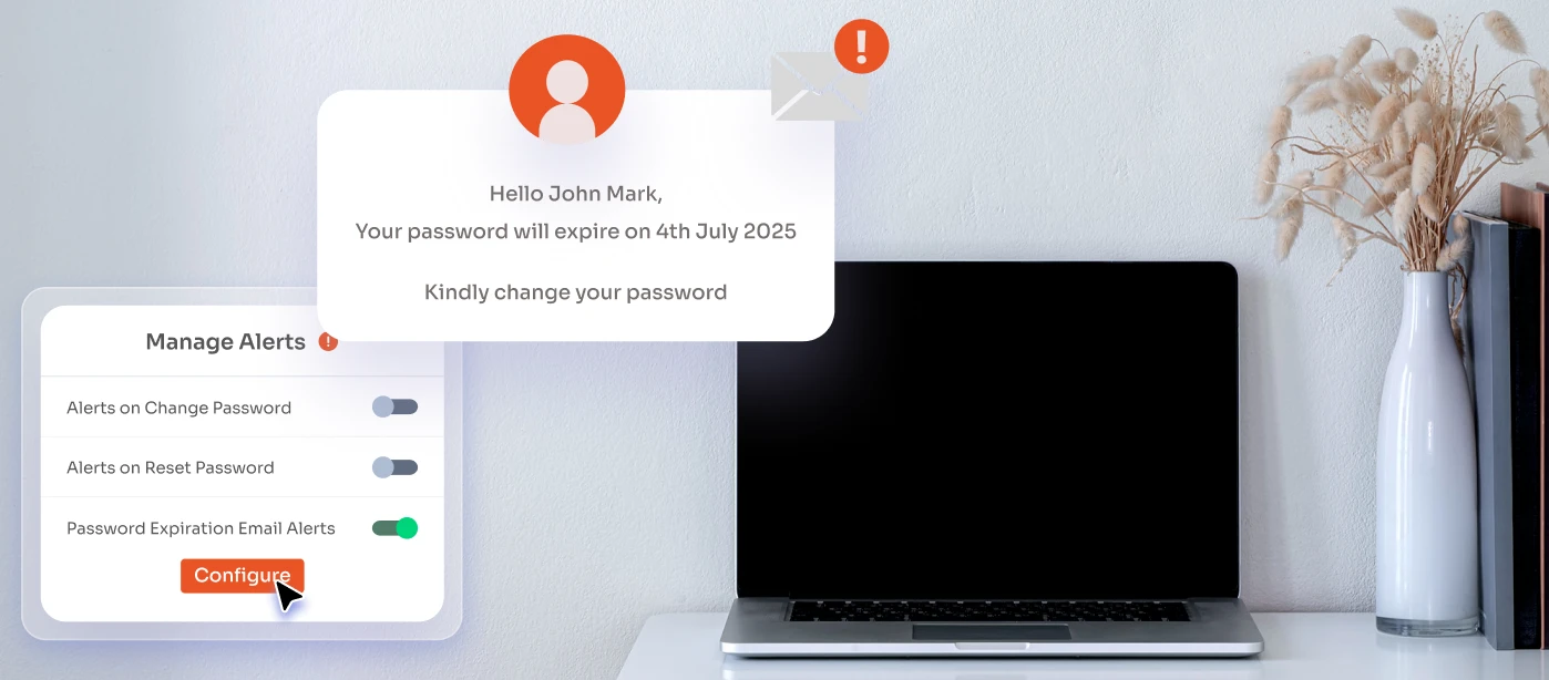 Password Change or Update Email alerts