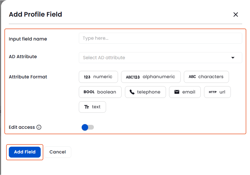 Create new profile field | Profile Mapping