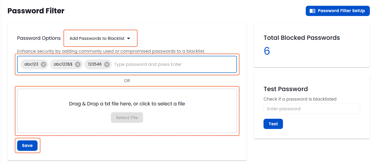 Add Passwords to Blacklist | Password Filter | Blacklist passwords