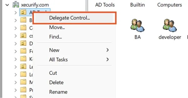 Apply Delegation at OU level