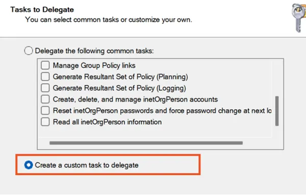 Choose tasks to delegate