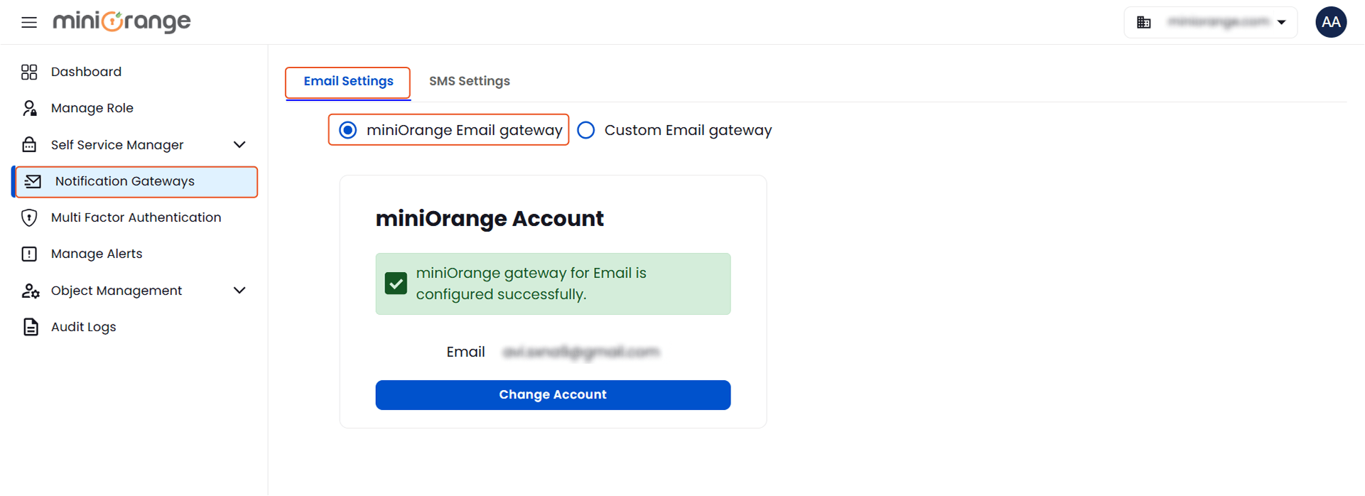 Configure Email Notification Gateway | Notification Gateway