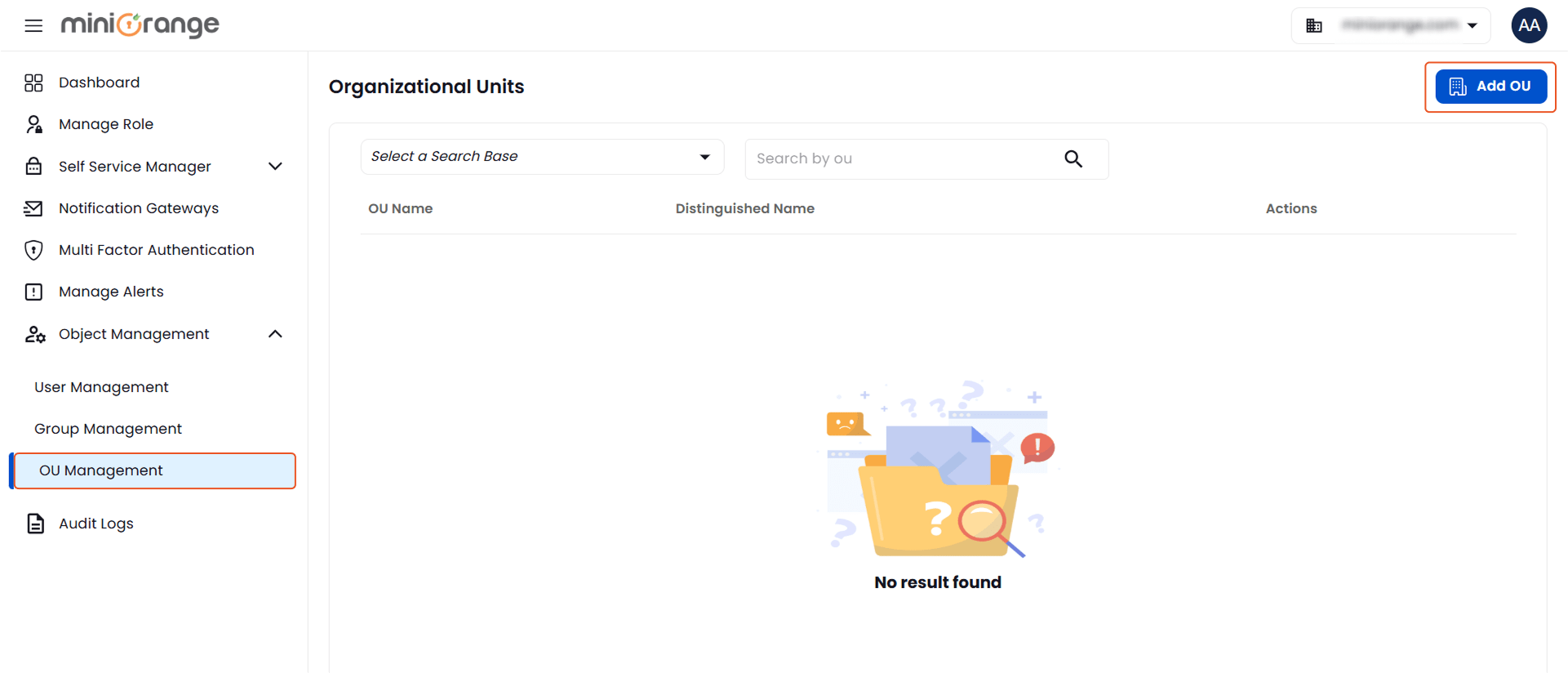 Create/add new organizational unit (OU) | OU Management
