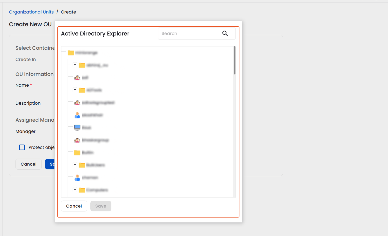 Create New OU Select Container from Active Directory Explorer | OU Management