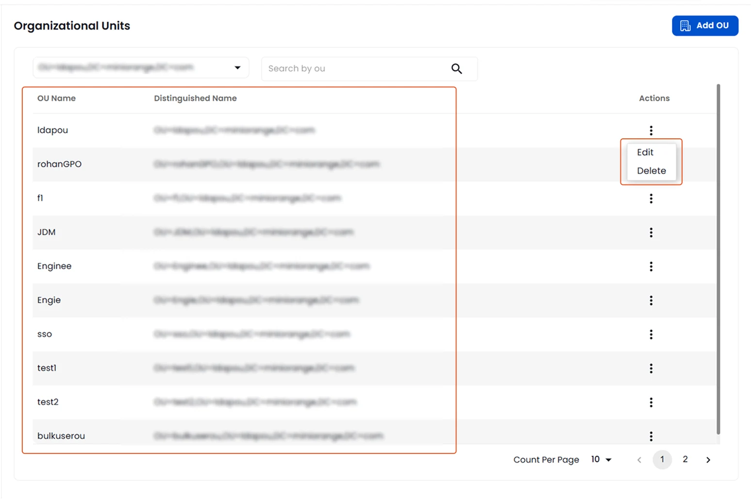 Edit or Delete Organizational Unit | OU Management