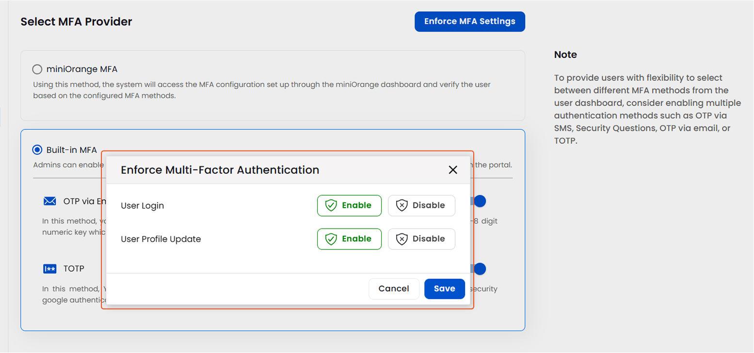 Enforce MFA Method | Multi-Factor Authentication