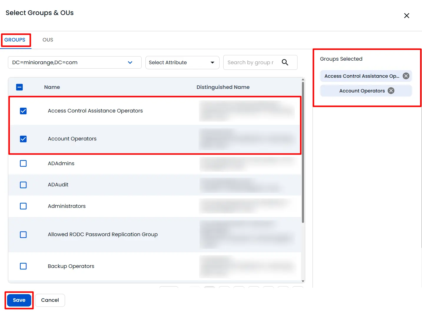 Select Groups and View Selected Groups | Role Management | Update Roles