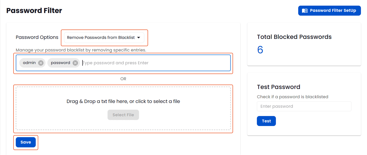 Remove Passwords From Blacklist | Password Filter | Whitelist passwords