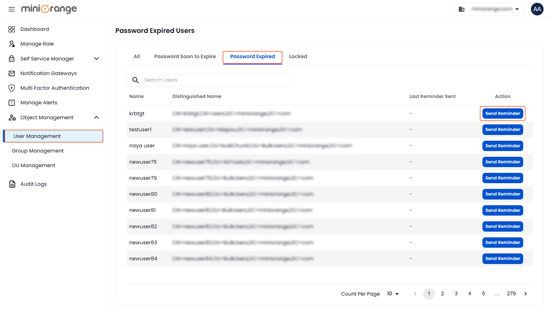 Send Reminder to Password Expired Users | User Management