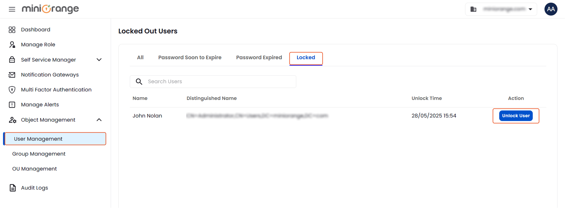 Unlock User Accounts | User management