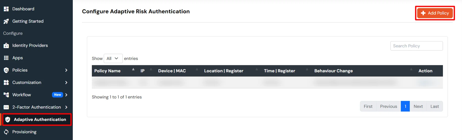 QlikView Single Sign-On (SSO) Restrict Access adaptive authentication policy