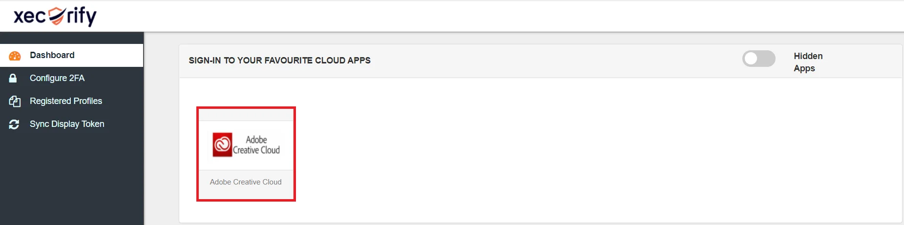 Adobe Creative Cloud Single Sign-On (SSO) manage apps