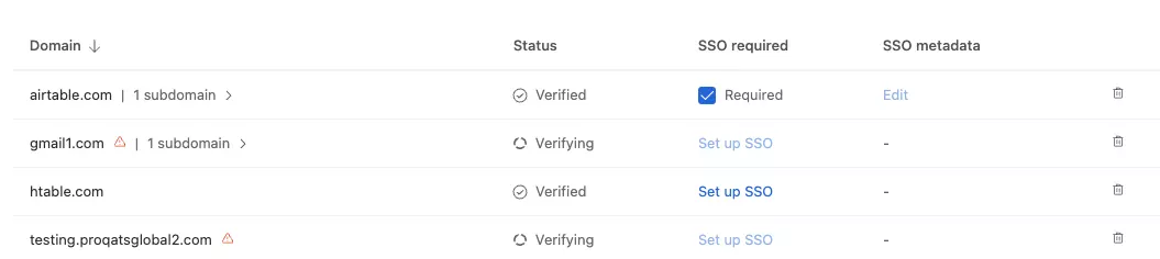 Airtable Single Sign-On (SSO)