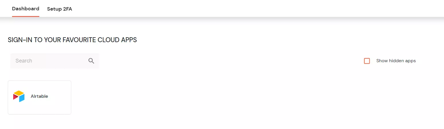 Airtable Single Sign-On (SSO) manage apps