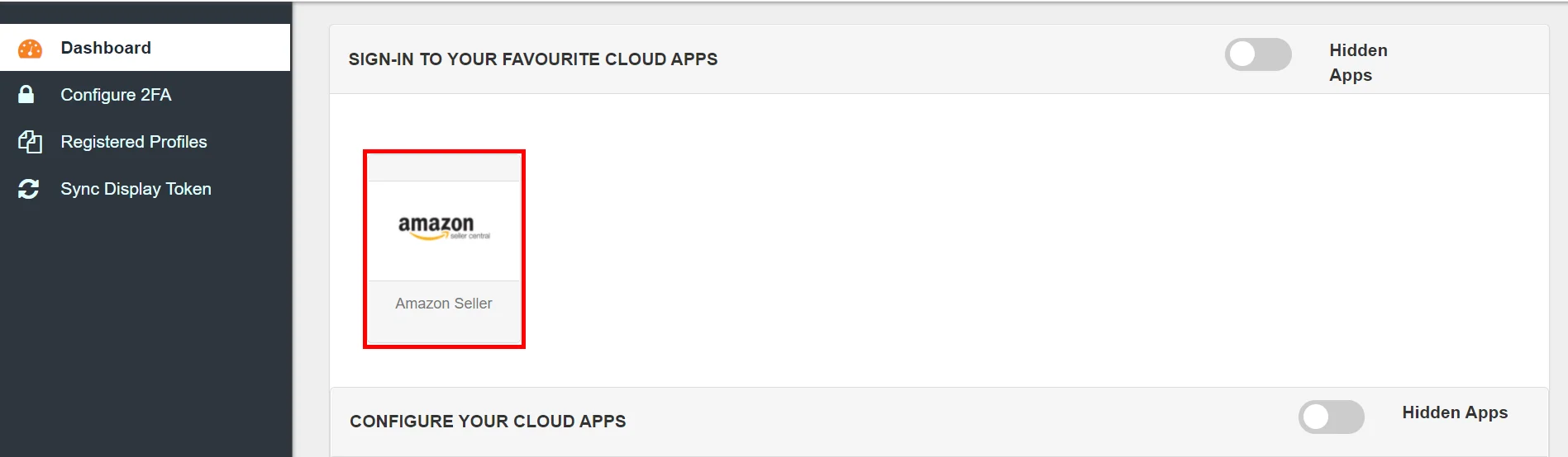 Amazon Seller Central Single Sign-On (SSO) manage apps