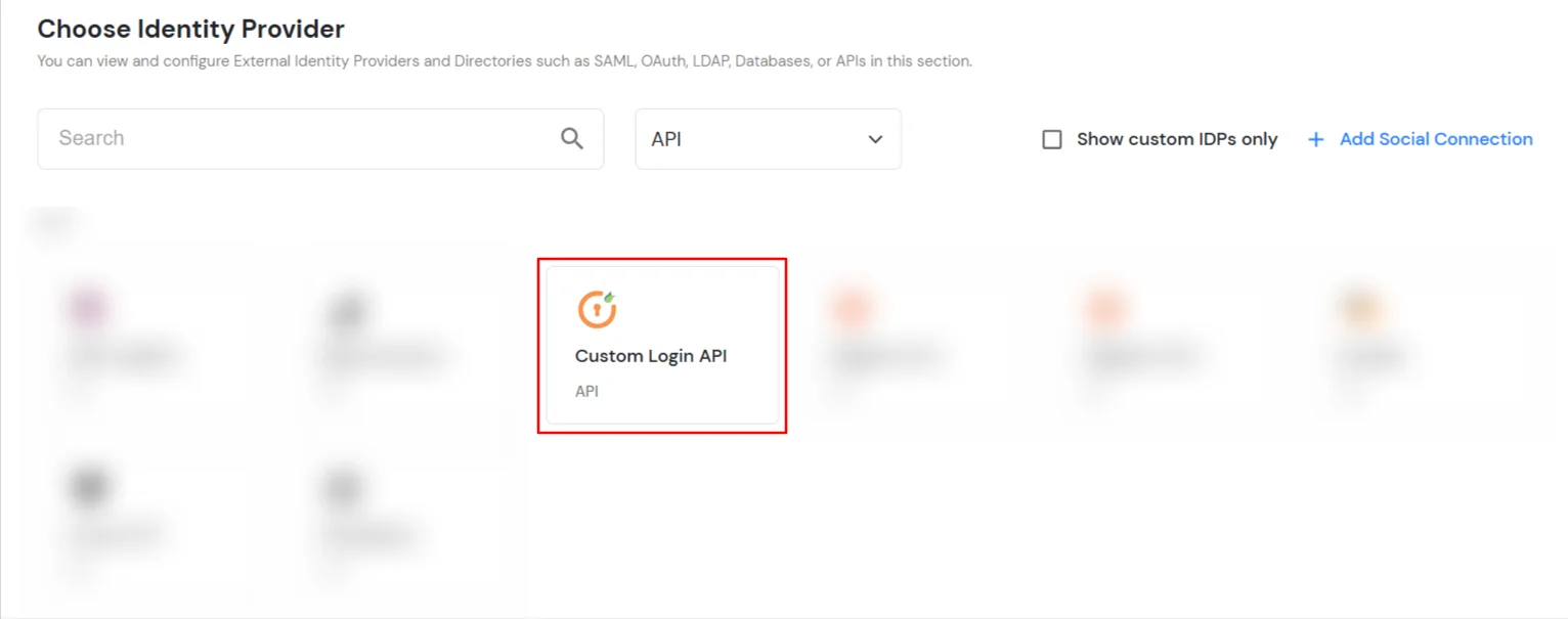 Search Custom API in the list
