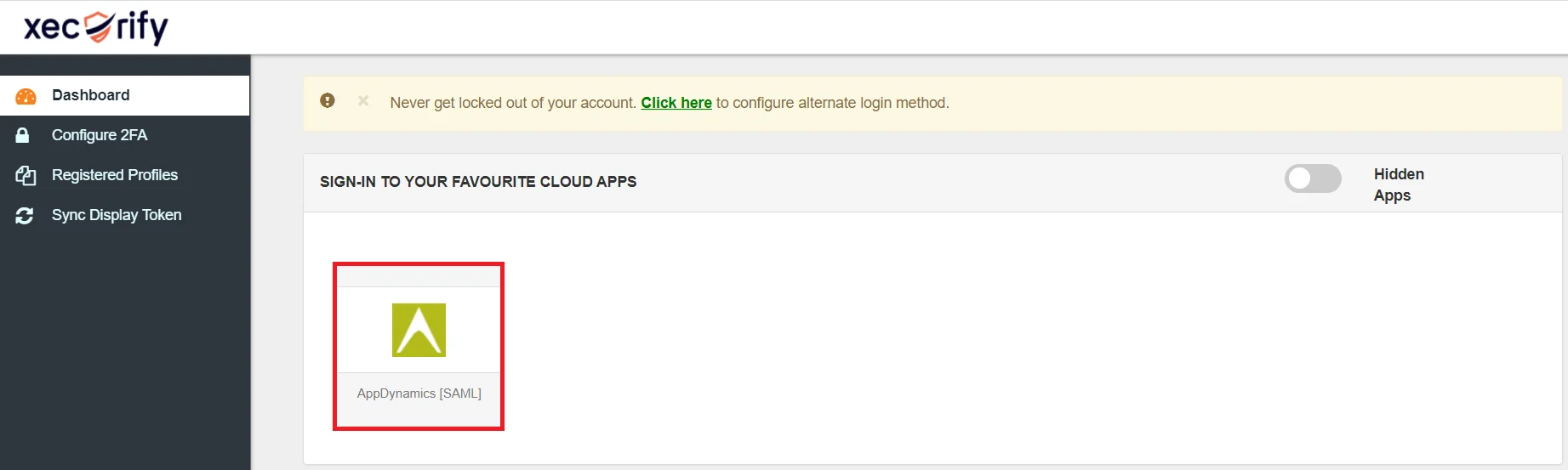 AppDynamics Single Sign-On (SSO) manage apps