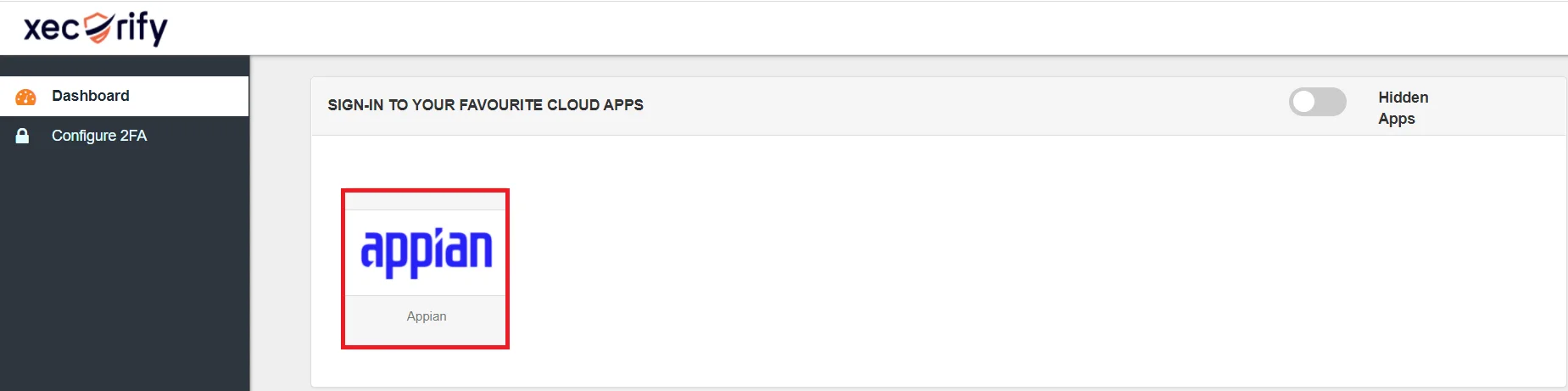 Appian Single Sign-On (SSO) manage apps