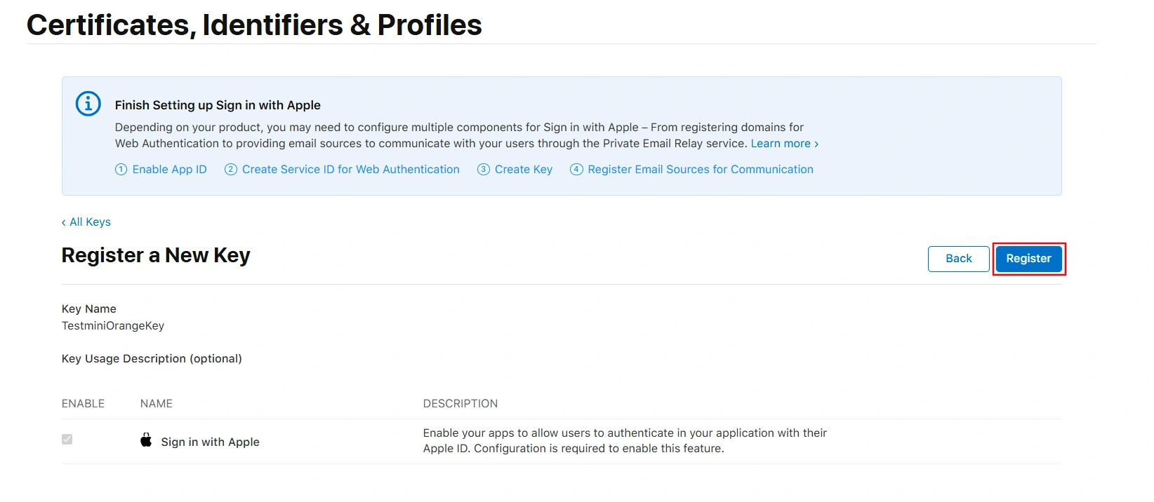 BigCommerce Social Login Single Sign-On: Register key