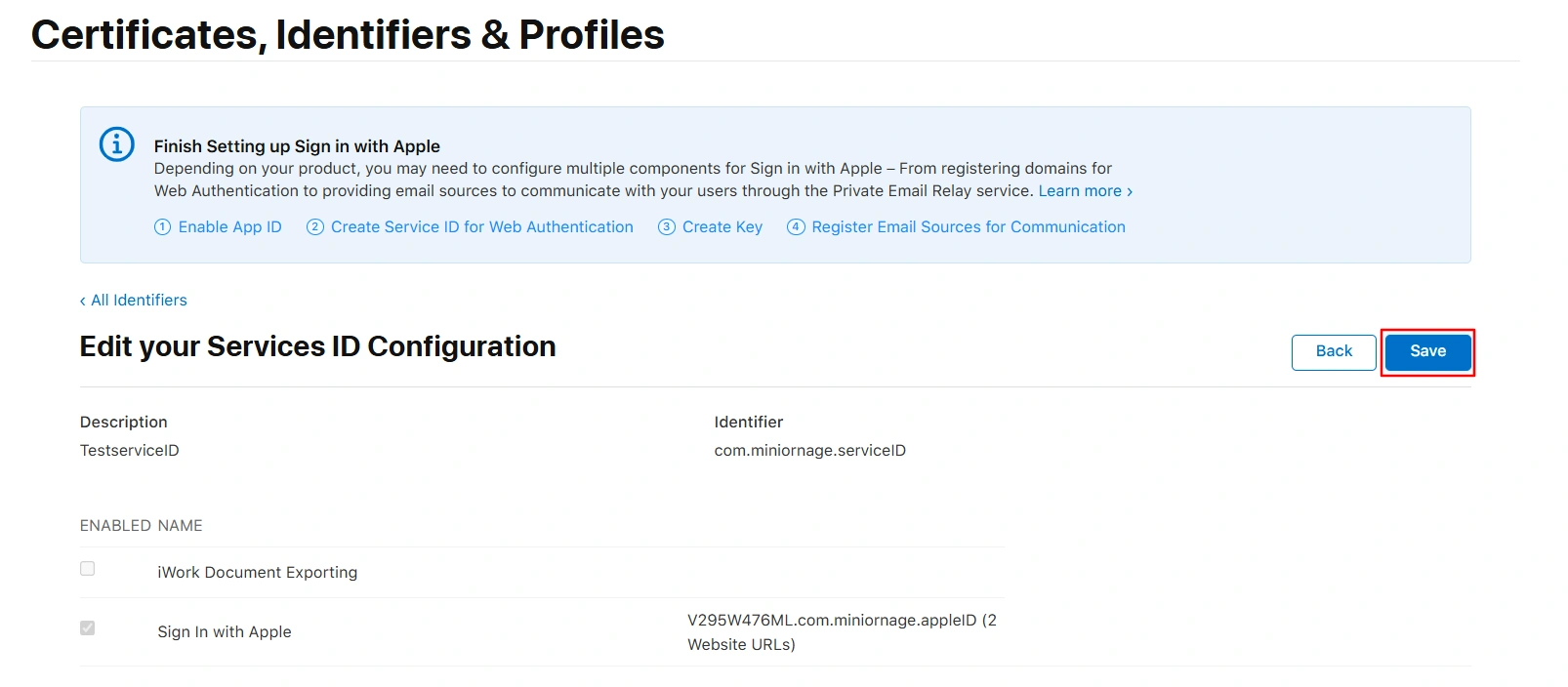 BigCommerce Social Login Single Sign-On: Save Service ID