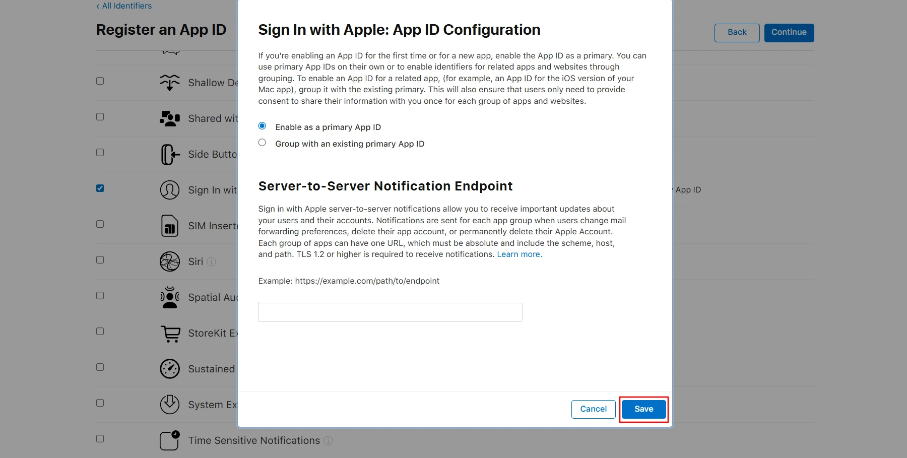 BigCommerce Social Login Single Sign-On: Primary App ID and Save