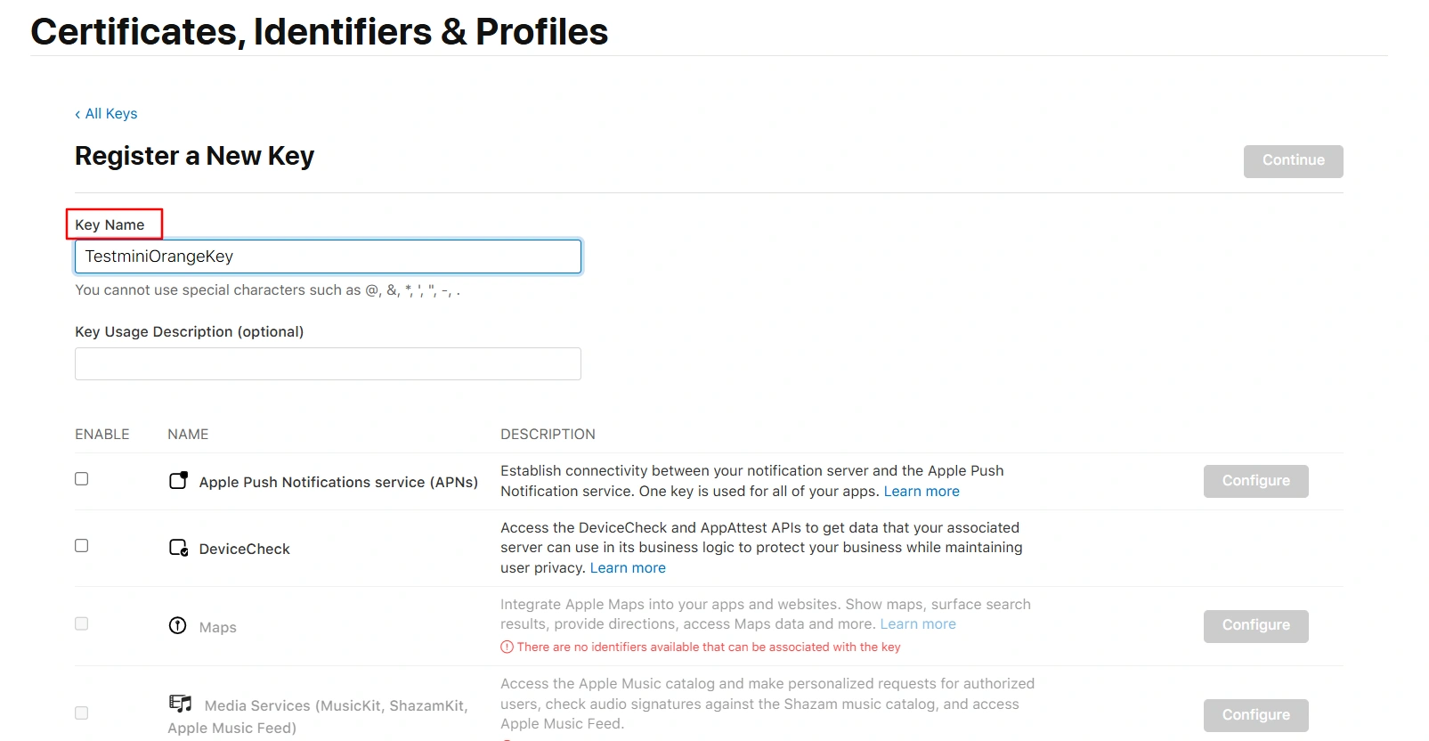 BigCommerce Social Login Single Sign-On: Key name
