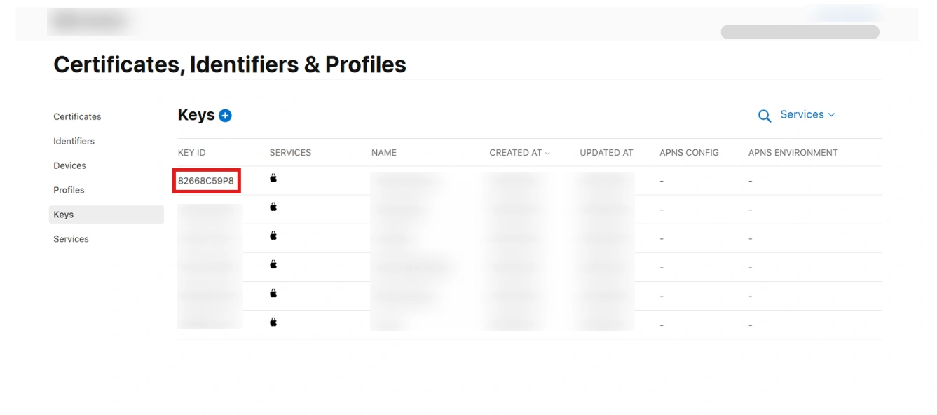 BigCommerce Social Login Single Sign-On: Apple Developer Key ID