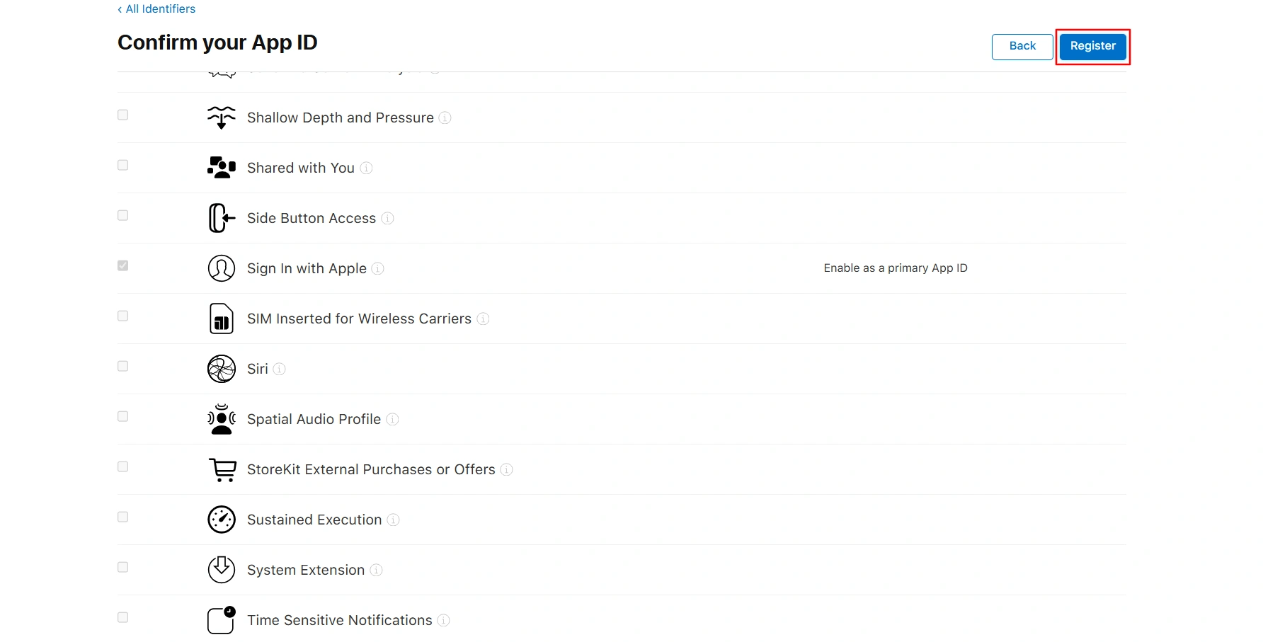 BigCommerce Social Login Single Sign-On: Sign in with Apple capability and Register for App ID