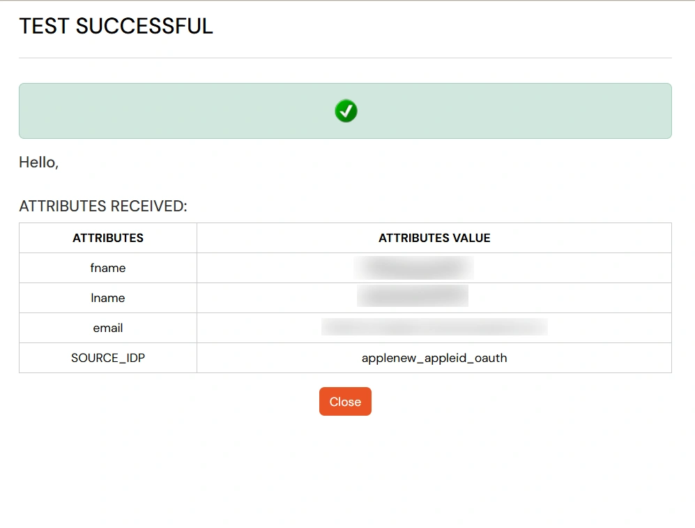BigCommerce Social Login Single Sign-On: Test Connection successful