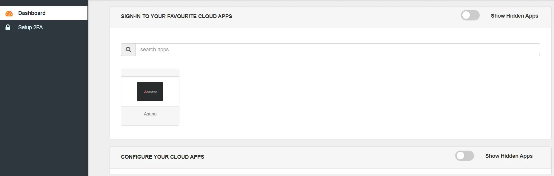 Asana Single Sign-On (SSO) manage apps