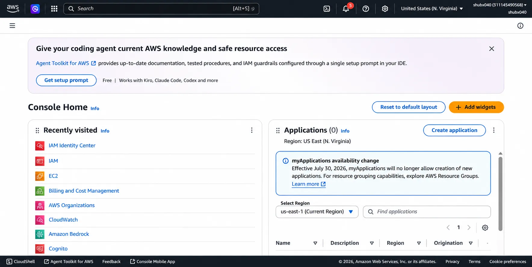 Login to AWS Admin Console