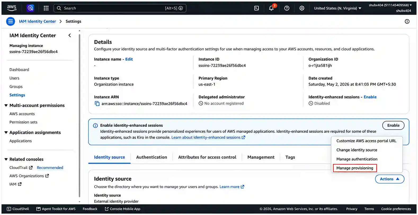 AWS manage provisioning