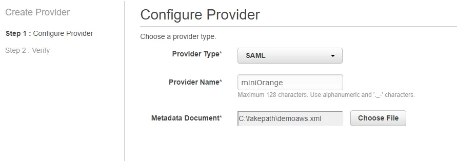 aws appstream sso configure