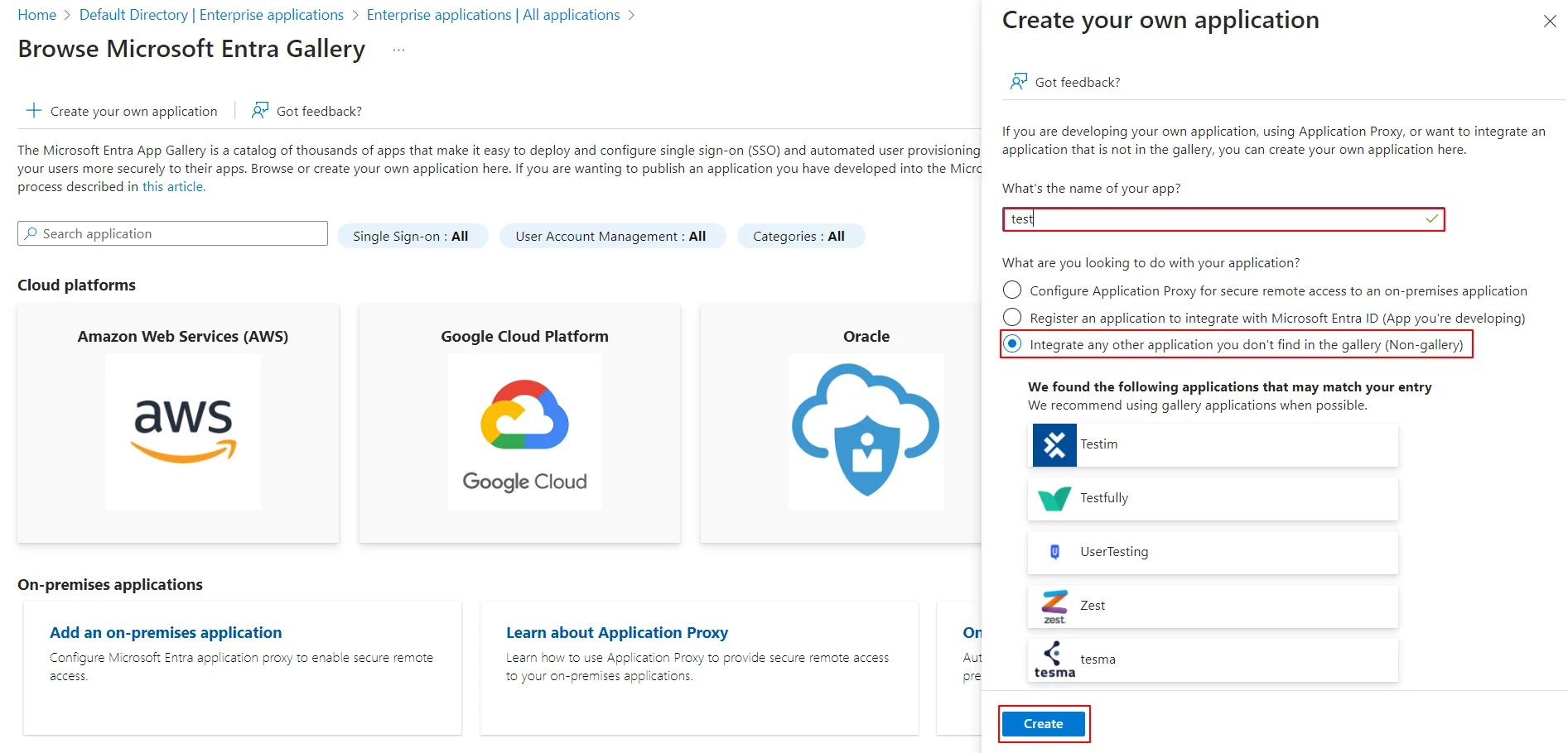 Microsoft Entra ID (Formerly Azure AD) IDP : Non-gallery application
