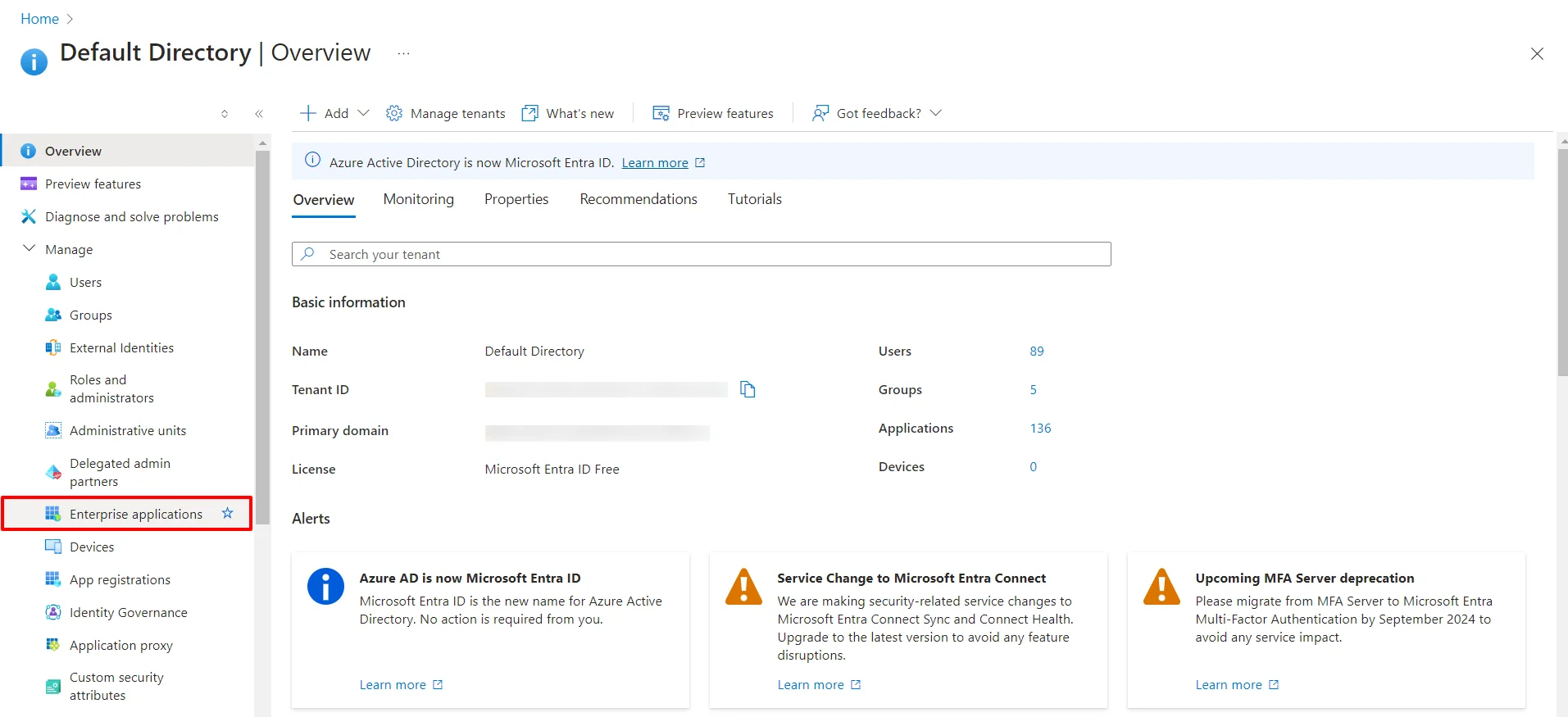 Microsoft Entra ID (Formerly Azure AD) as IDP : Enterprise Applications