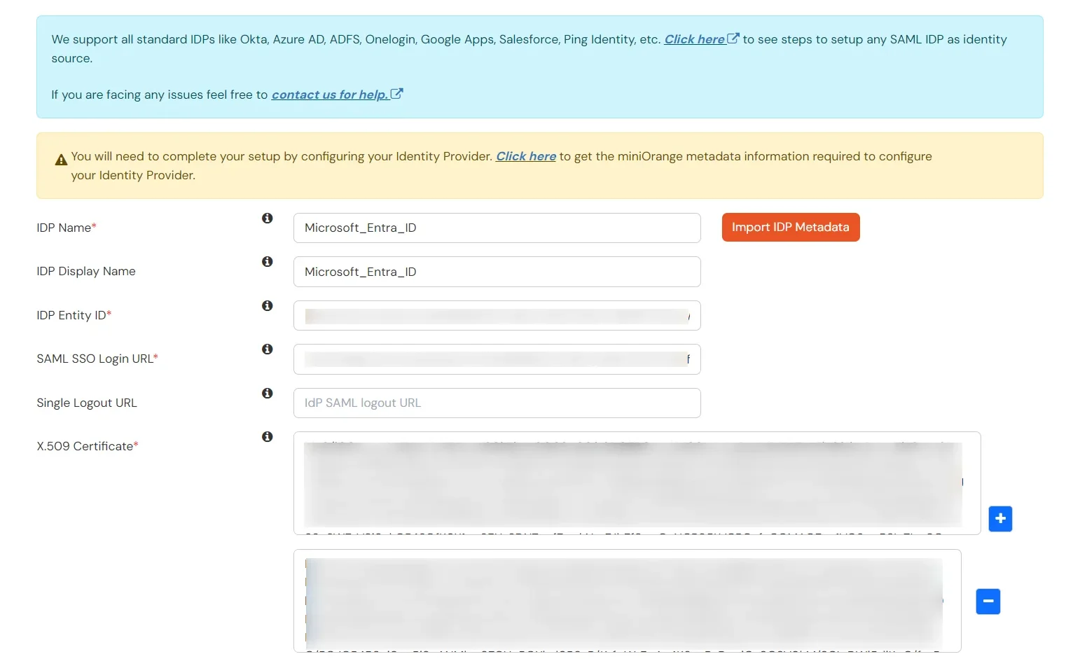 Configuring Microsoft Entra ID (Formerly Azure AD) as IdP : SAML SSO Login URL and x.509 Certificate