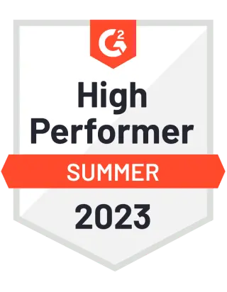G2 badge: High Performer 2023