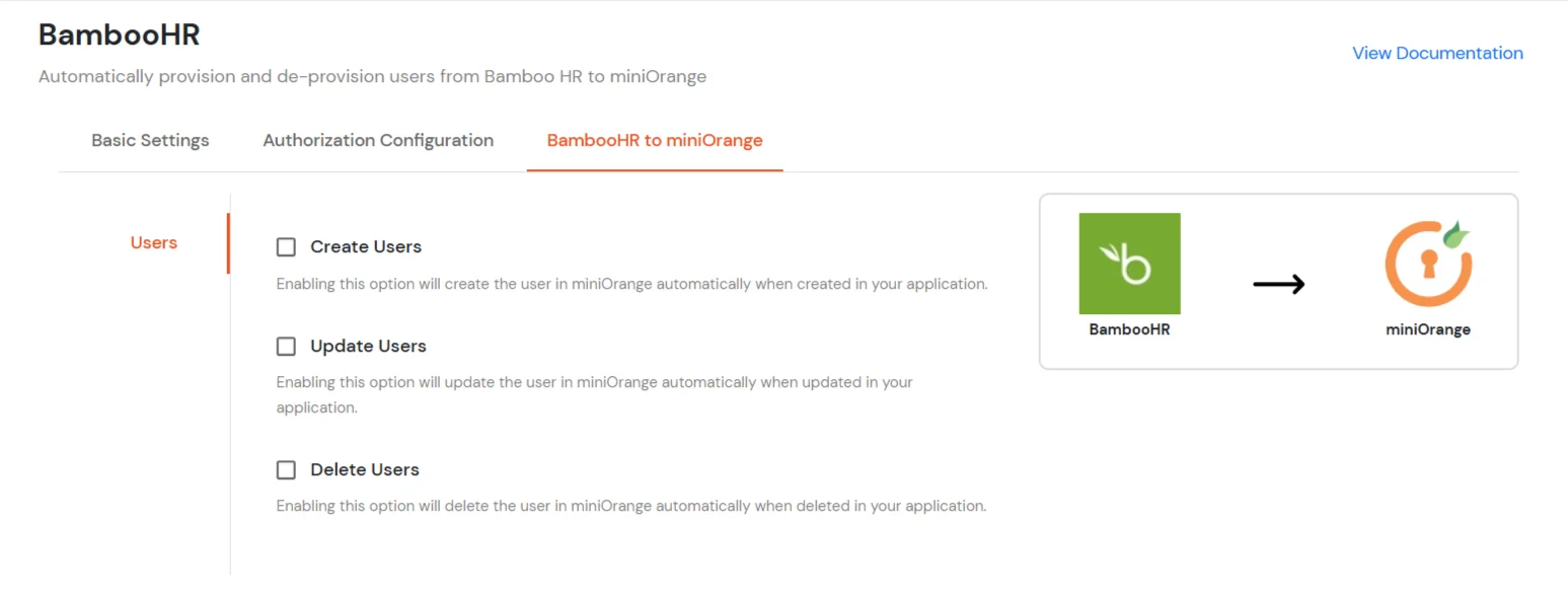 BambooHR Provisioning : Paste the copied Generated Key into Access Token field