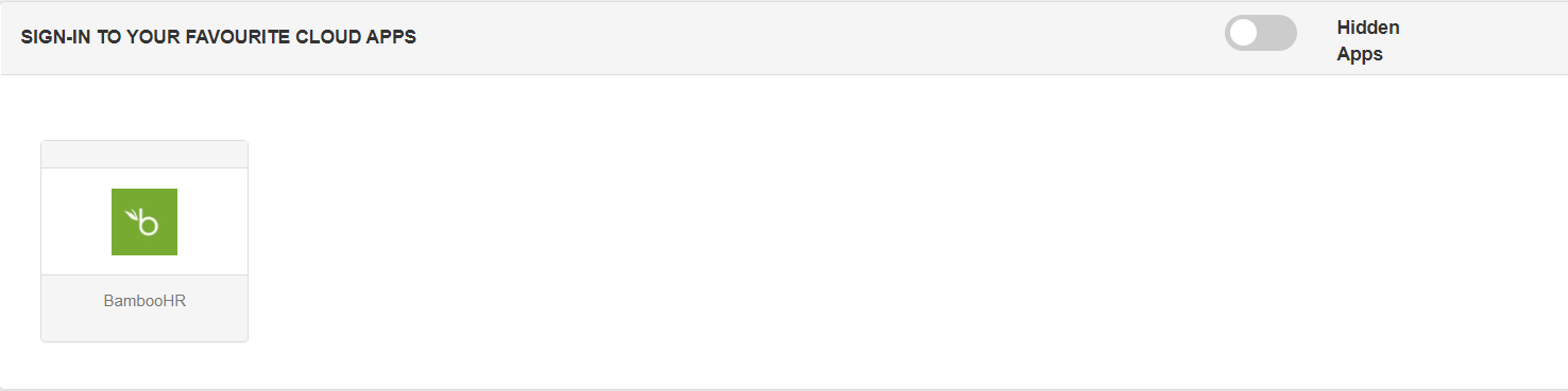 BambooHR Single Sign-On (SSO) manage apps