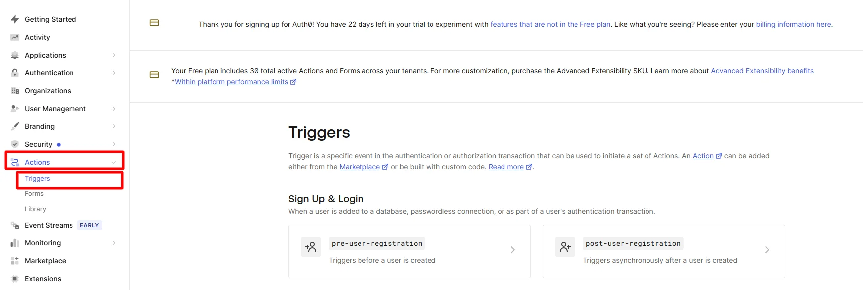 BigCommerce Single Sign-On (SSO) Go to Actions and click Triggers