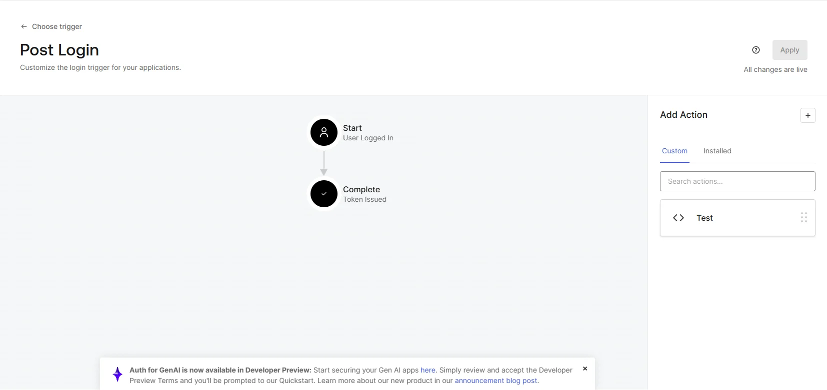 BigCommerce Single Sign-On (SSO) See the current action you created